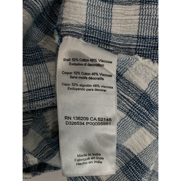 Hatch 'The Nina' White Crinkle Plaid Dress Size 1 - Picture 5 of 5